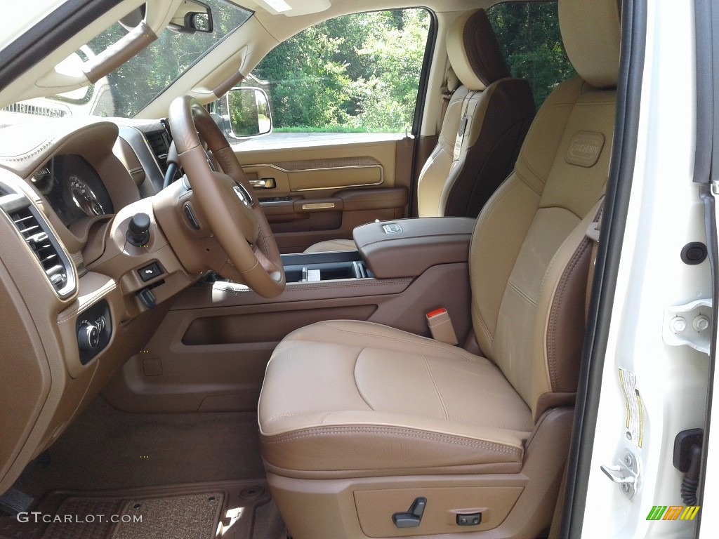 2021 3500 Limited Longhorn Mega Cab 4x4 - Pearl White / Light Mountain Brown/Mountain Brown photo #12