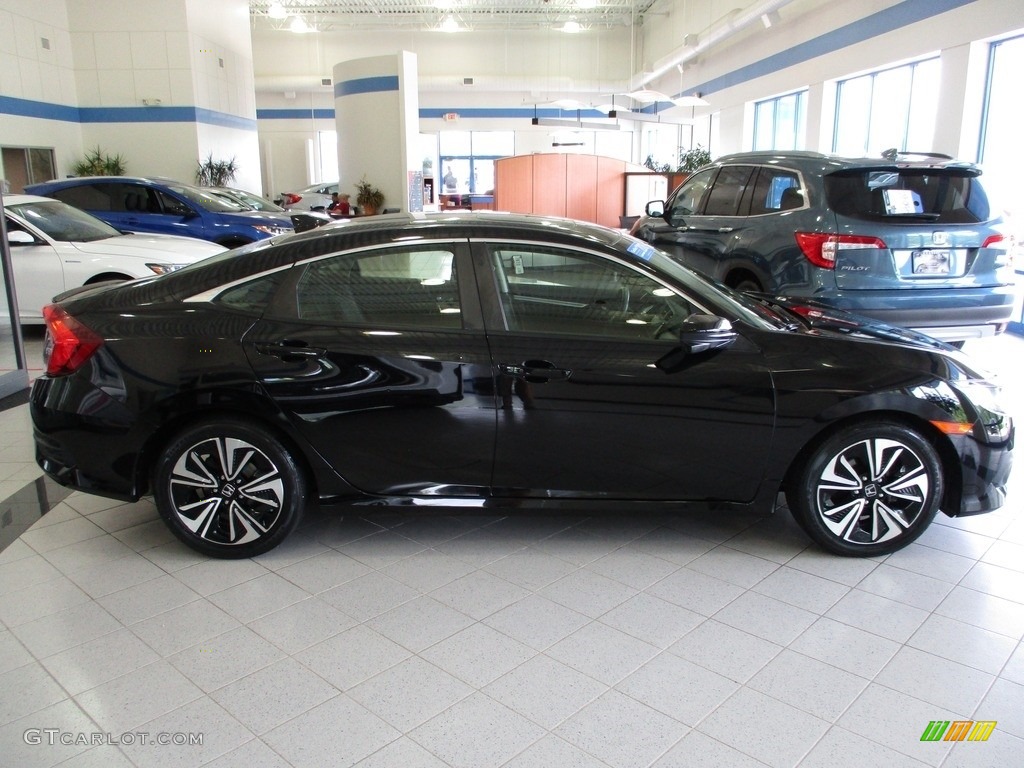 Crystal Black Pearl 2018 Honda Civic EX-T Sedan Exterior Photo #142332547