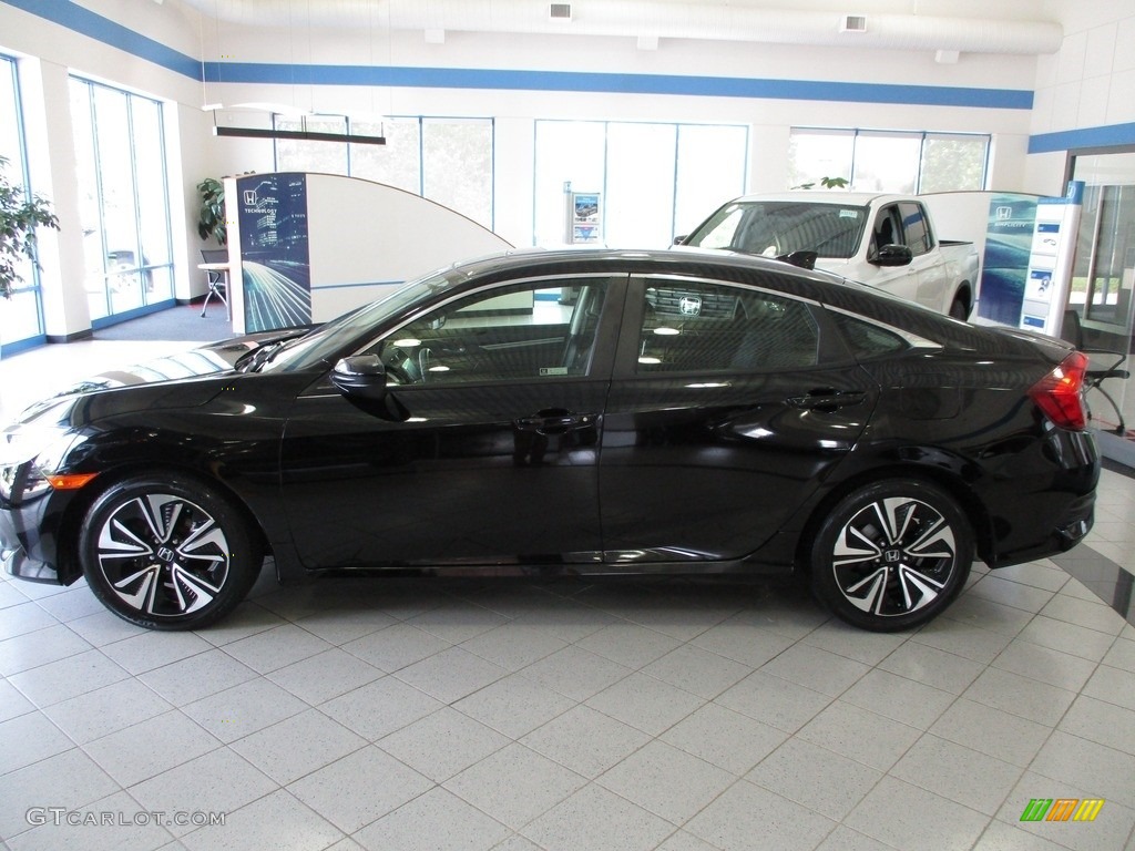 Crystal Black Pearl 2018 Honda Civic EX-T Sedan Exterior Photo #142332574