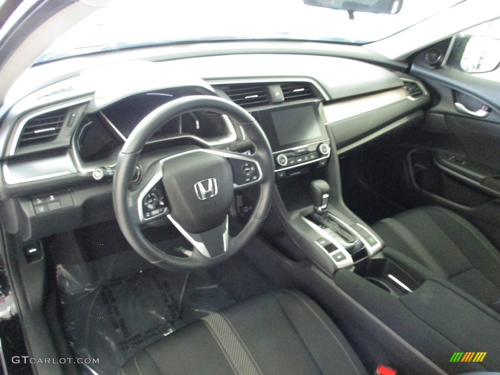 Black Interior 2018 Honda Civic EX-T Sedan Photo #142332766