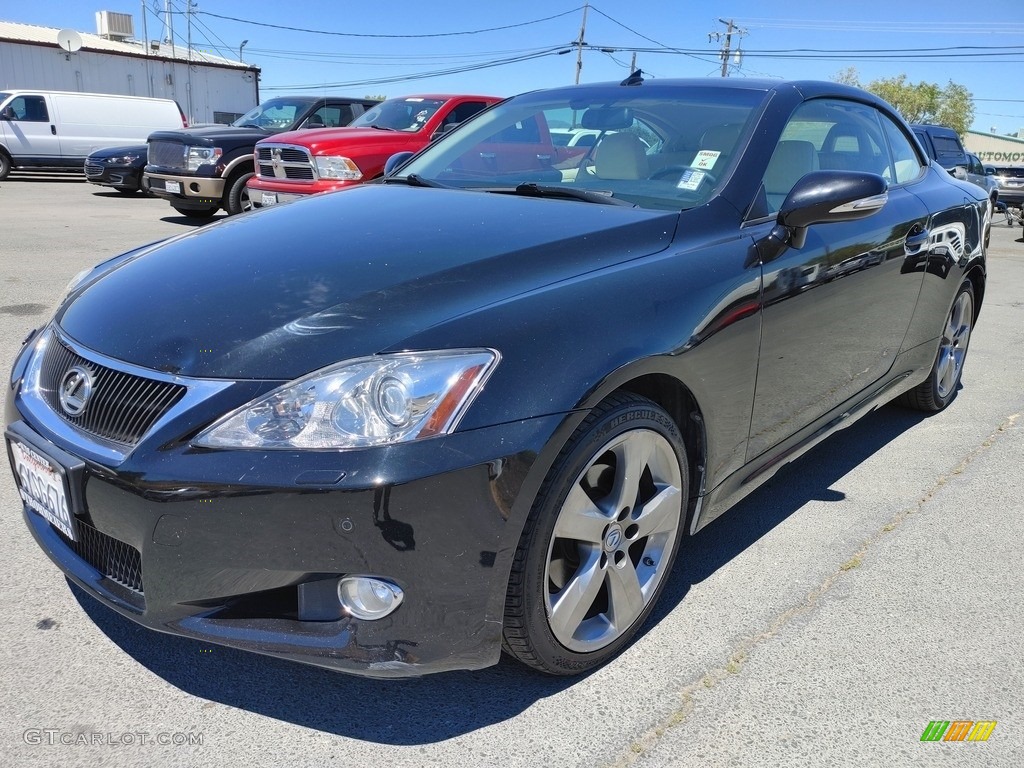 2010 IS 250C Convertible - Obsidian Black / Black photo #3