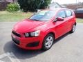 Red Hot 2014 Chevrolet Sonic LS Hatchback Exterior