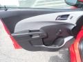 Jet Black/Dark Titanium 2014 Chevrolet Sonic LS Hatchback Door Panel