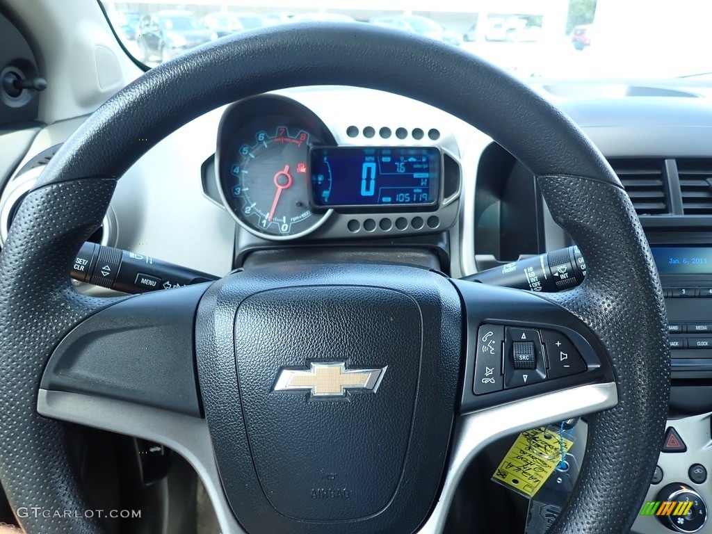 2014 Chevrolet Sonic LS Hatchback Jet Black/Dark Titanium Steering Wheel Photo #142337416