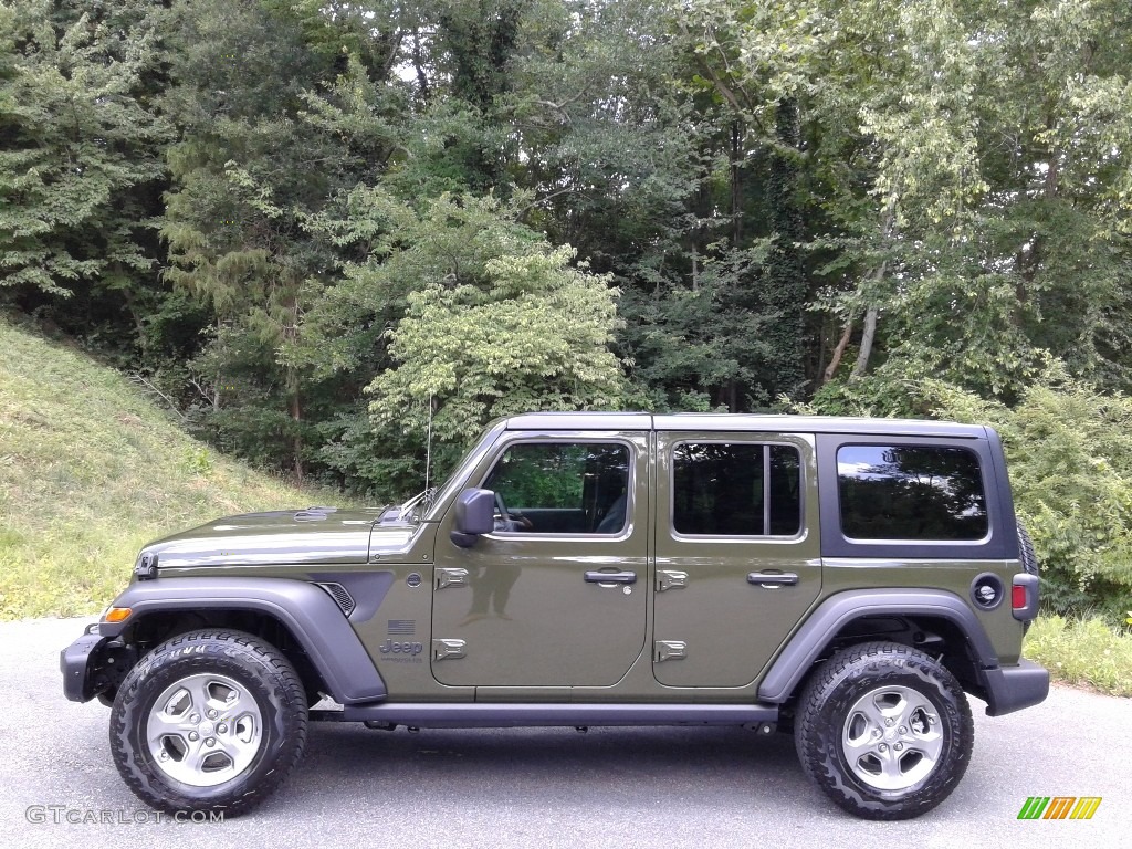 2021 Wrangler Unlimited Freedom Edition 4x4 - Sarge Green / Black photo #1