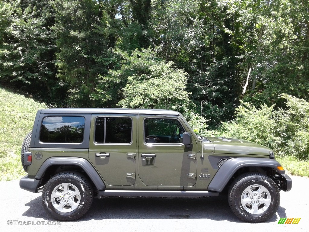 2021 Wrangler Unlimited Freedom Edition 4x4 - Sarge Green / Black photo #7