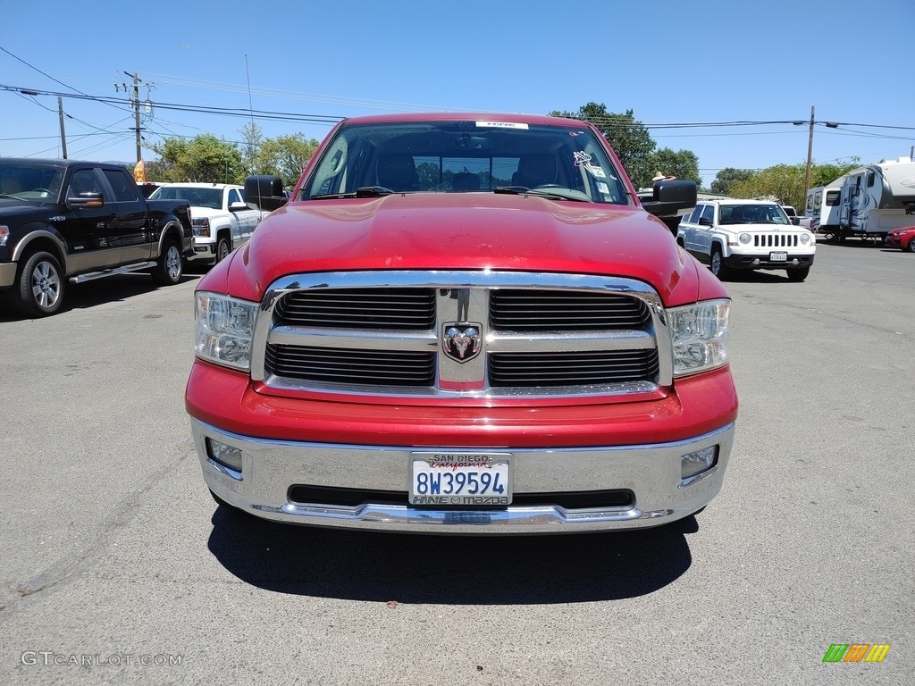 2010 Ram 1500 SLT Crew Cab - Flame Red / Dark Slate/Medium Graystone photo #2