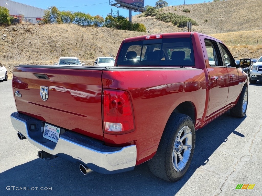 2010 Ram 1500 SLT Crew Cab - Flame Red / Dark Slate/Medium Graystone photo #4