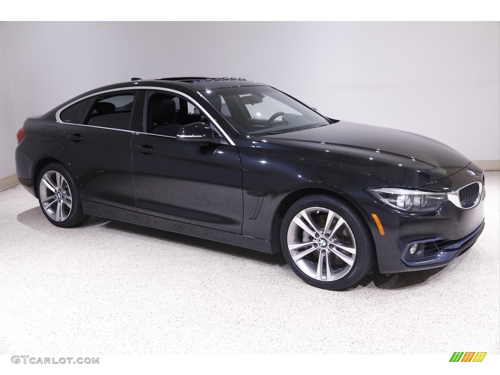 2018 4 Series 440i xDrive Gran Coupe - Black Sapphire Metallic / Black photo #1