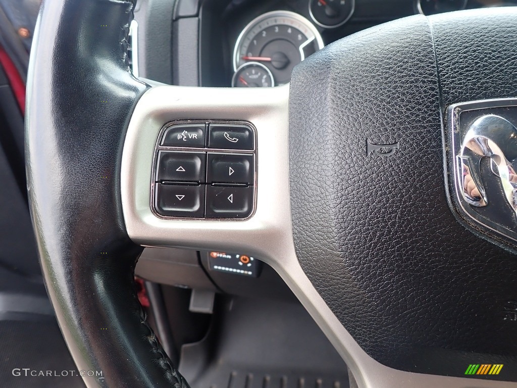 2013 Ram 3500 Laramie Mega Cab 4x4 Black Steering Wheel Photo #142341922