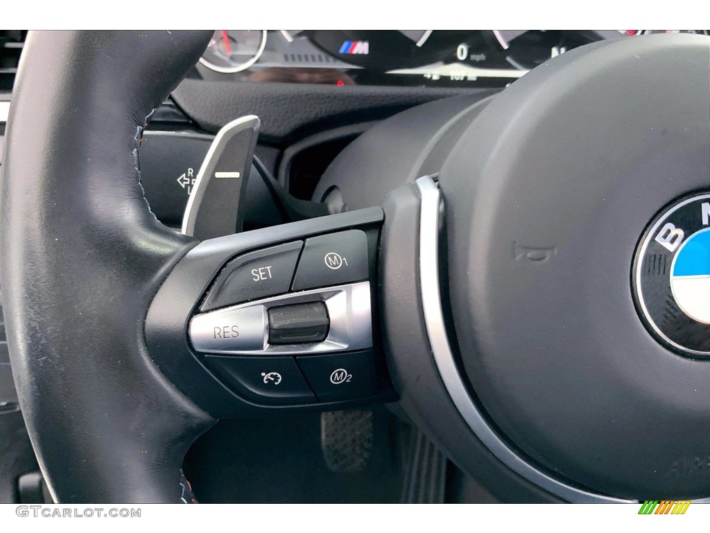 2018 BMW M3 Sedan Black Steering Wheel Photo #142343968