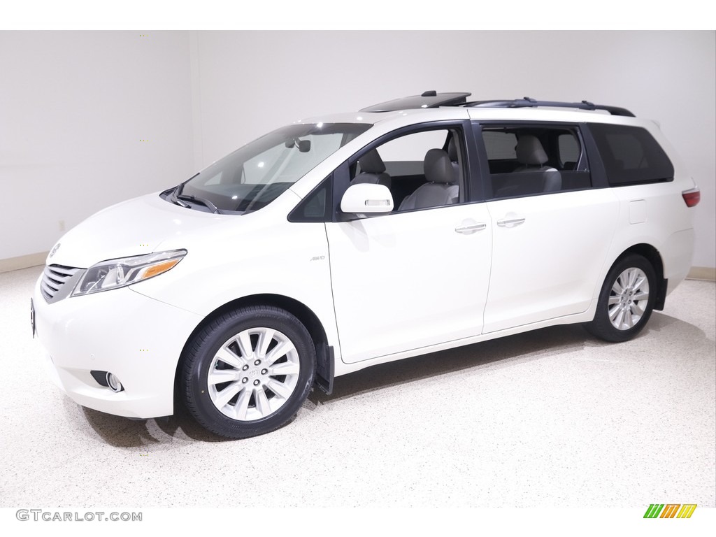 2016 Sienna Limited Premium AWD - Blizzard Pearl / Ash photo #3