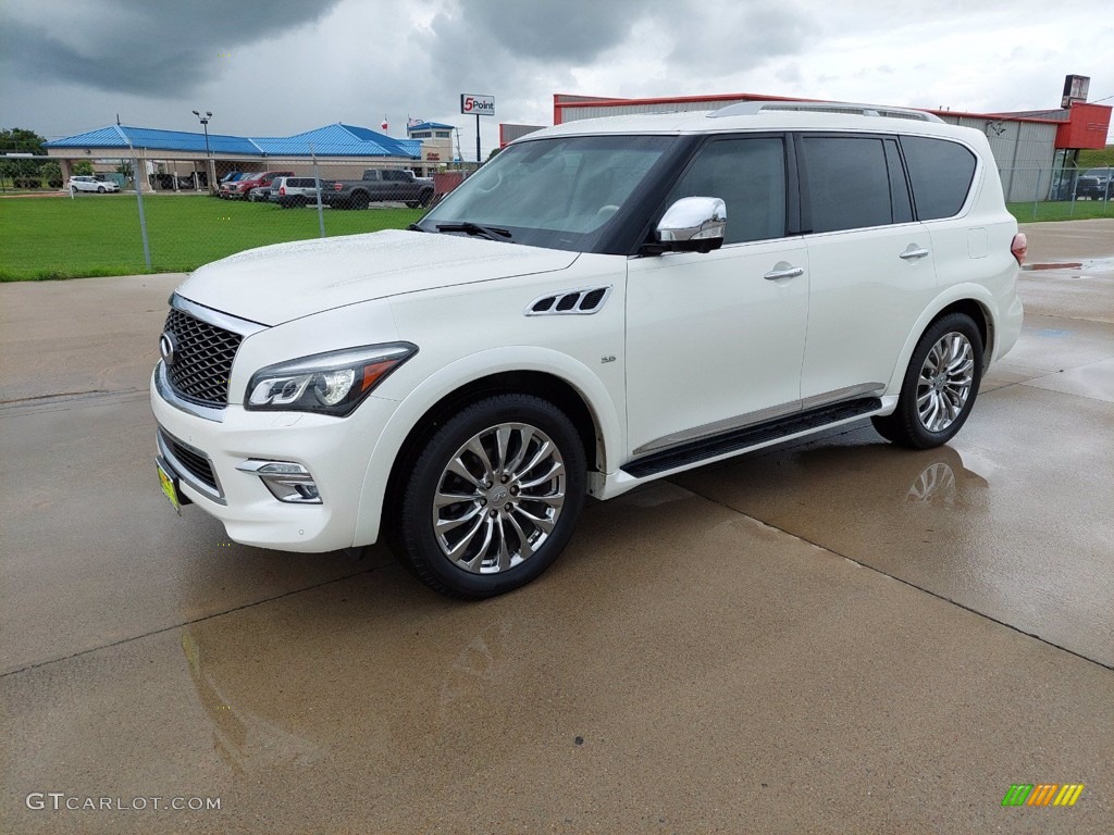 Majestic White 2016 Infiniti QX80 Standard QX80 Model Exterior Photo #142345138