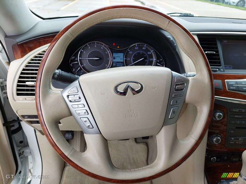 2016 Infiniti QX80 Standard QX80 Model Wheat Steering Wheel Photo #142345441