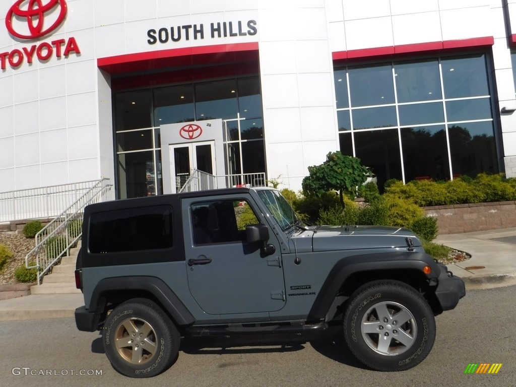 2014 Wrangler Sport 4x4 - Anvil / Black photo #2