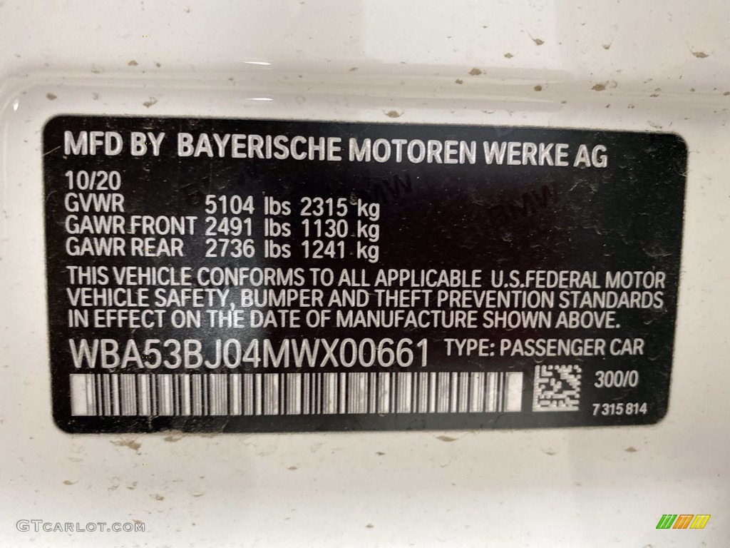 2021 5 Series 540i Sedan - Alpine White / Black photo #26