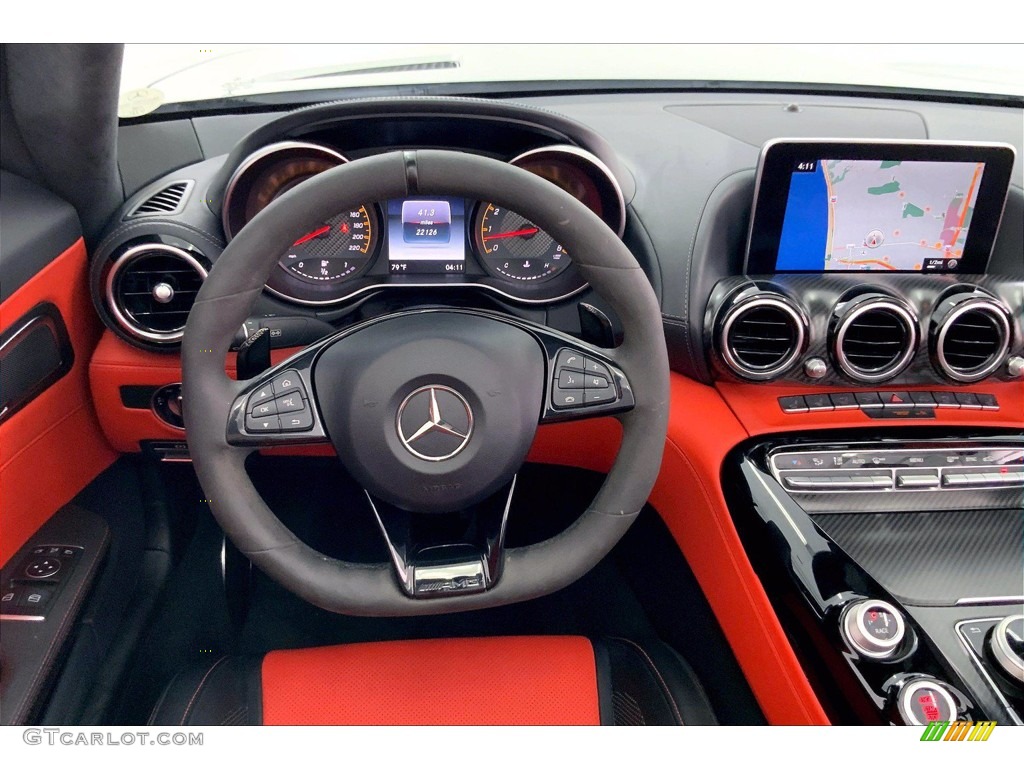 2018 AMG GT C Roadster - designo Iridium Silver Magno (Matte) / Red Pepper/Black photo #4