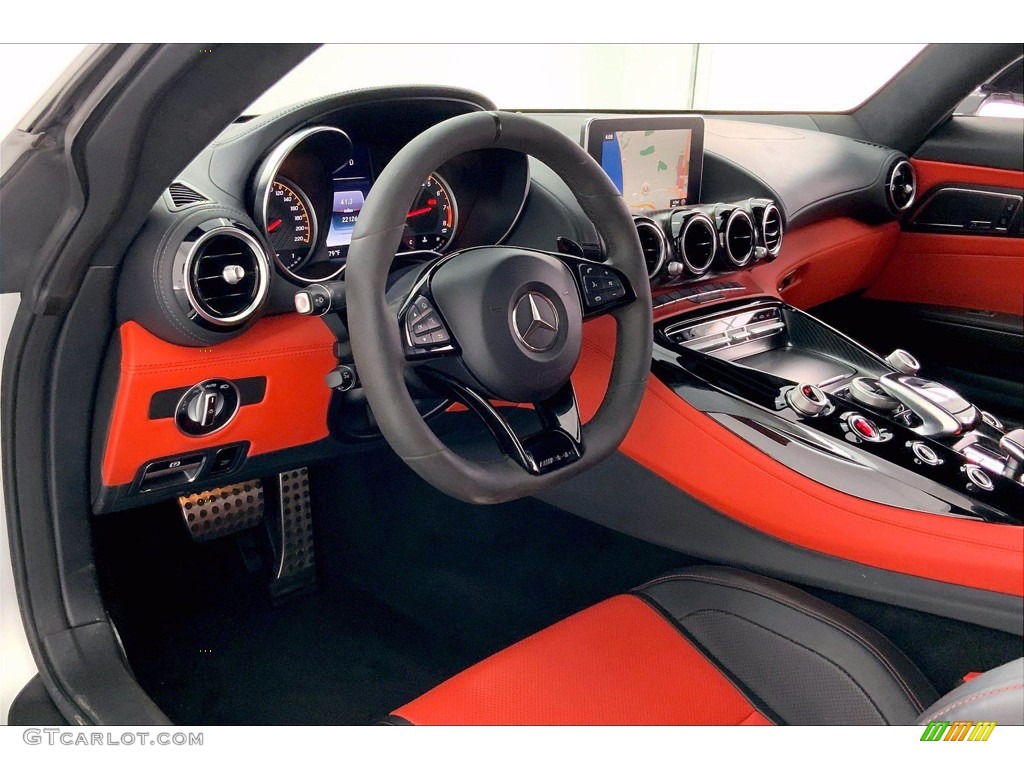 2018 AMG GT C Roadster - designo Iridium Silver Magno (Matte) / Red Pepper/Black photo #14