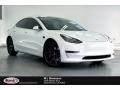 Pearl White Multi-Coat 2020 Tesla Model 3 Performance