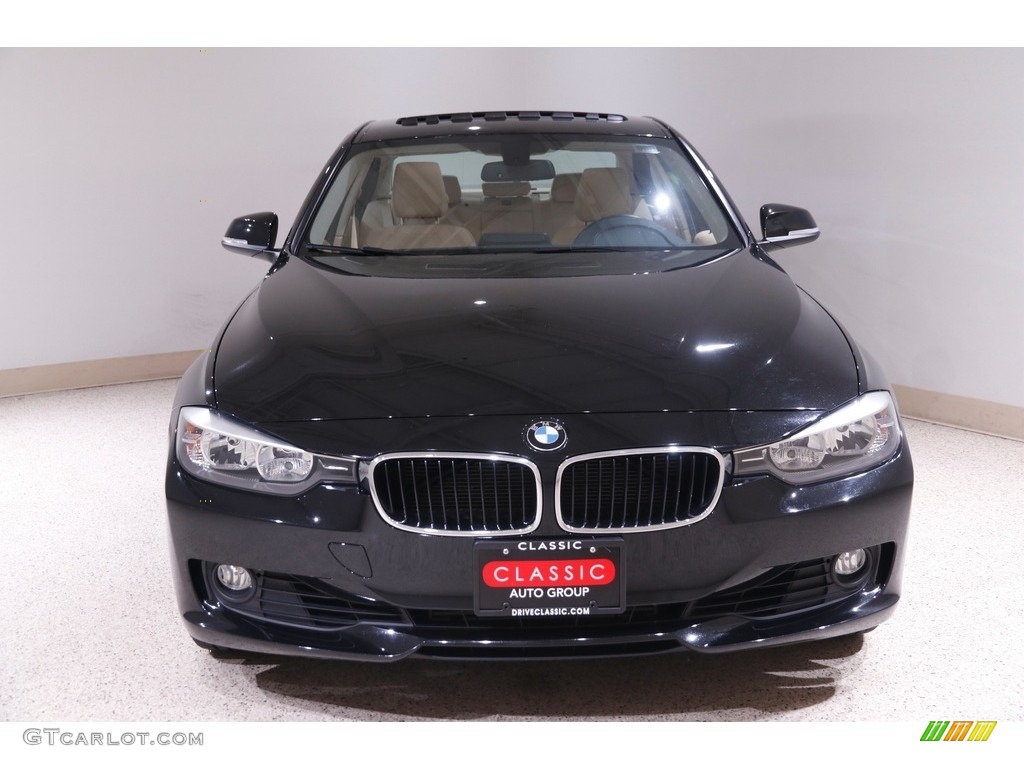 2013 3 Series 328i xDrive Sedan - Jet Black / Venetian Beige photo #2