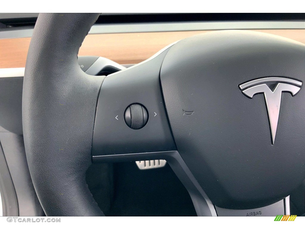 2020 Tesla Model 3 Performance Black Steering Wheel Photo #142352379