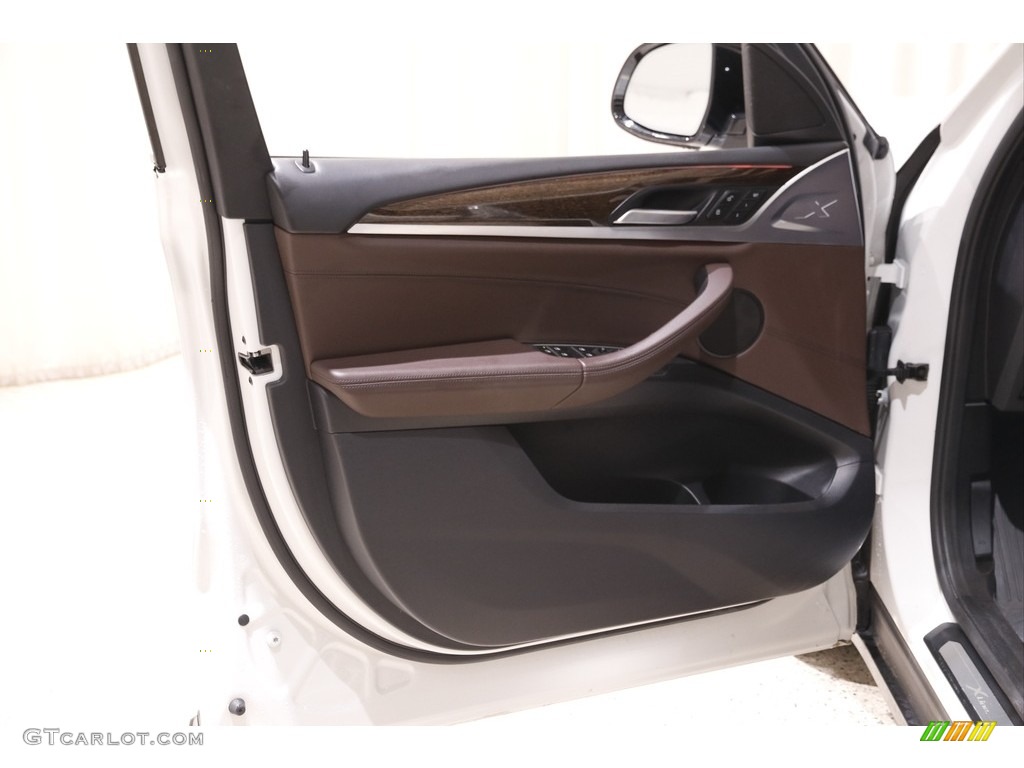2018 BMW X3 xDrive30i Mocha Door Panel Photo #142352942