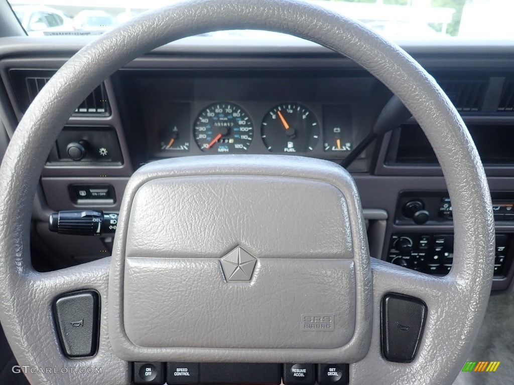 1995 Dodge Spirit Standard Spirit Model Quartz Gray Steering Wheel Photo #142355556