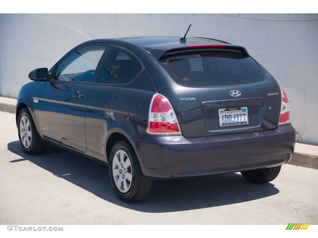 2008 Accent GS Coupe - Charcoal Gray / Black photo #2