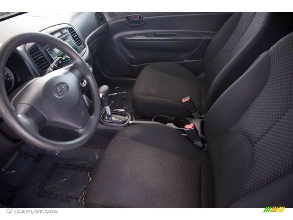 2008 Accent GS Coupe - Charcoal Gray / Black photo #3