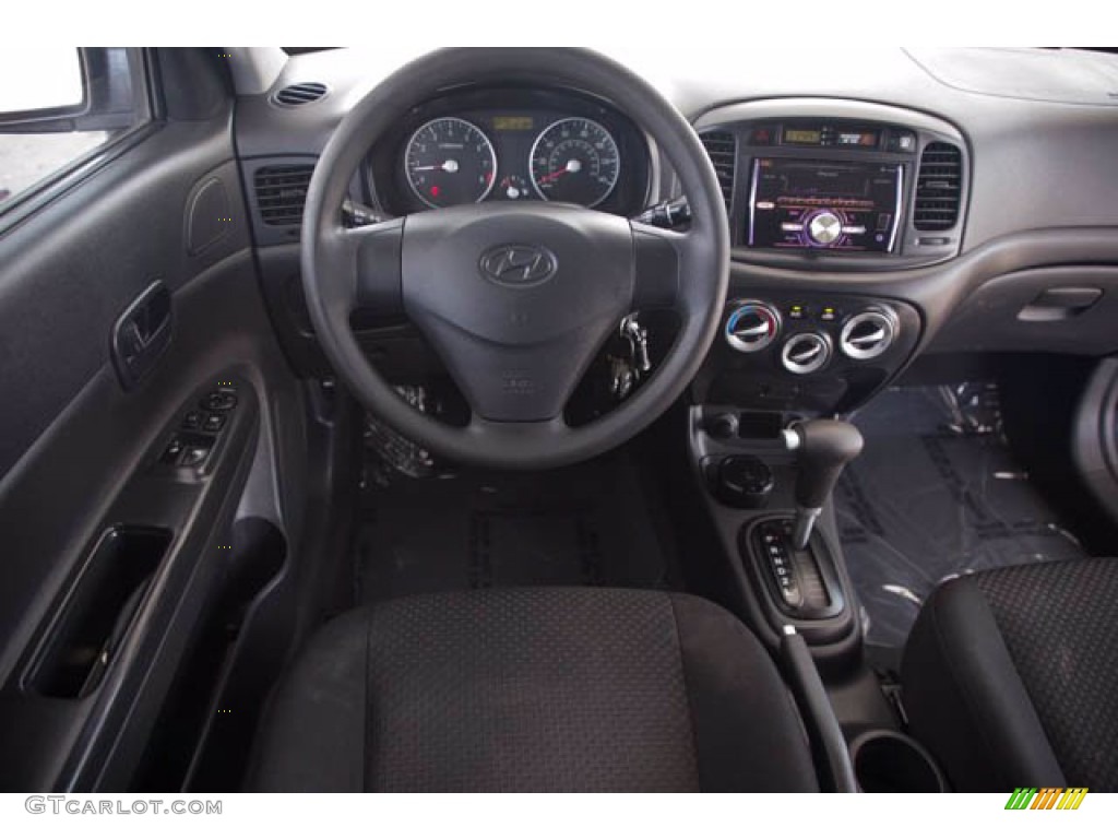 2008 Accent GS Coupe - Charcoal Gray / Black photo #5