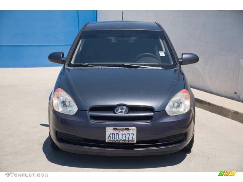 2008 Accent GS Coupe - Charcoal Gray / Black photo #7