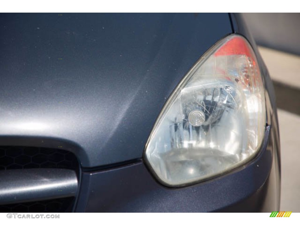 2008 Accent GS Coupe - Charcoal Gray / Black photo #9