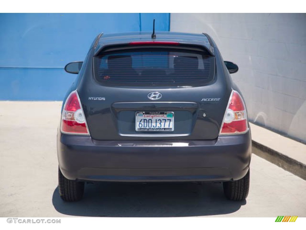 2008 Accent GS Coupe - Charcoal Gray / Black photo #11