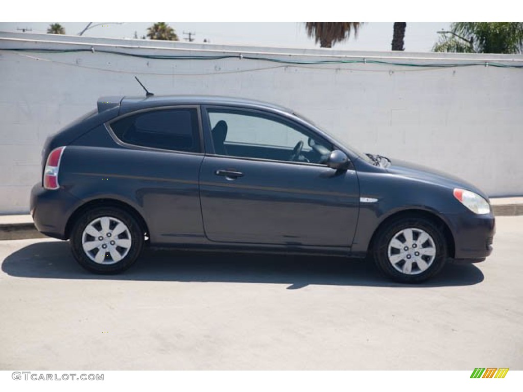 2008 Accent GS Coupe - Charcoal Gray / Black photo #12
