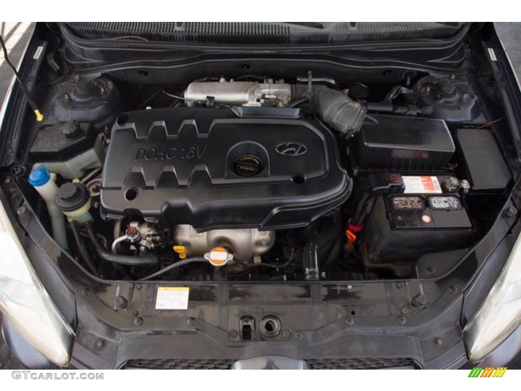 2008 Accent GS Coupe - Charcoal Gray / Black photo #24