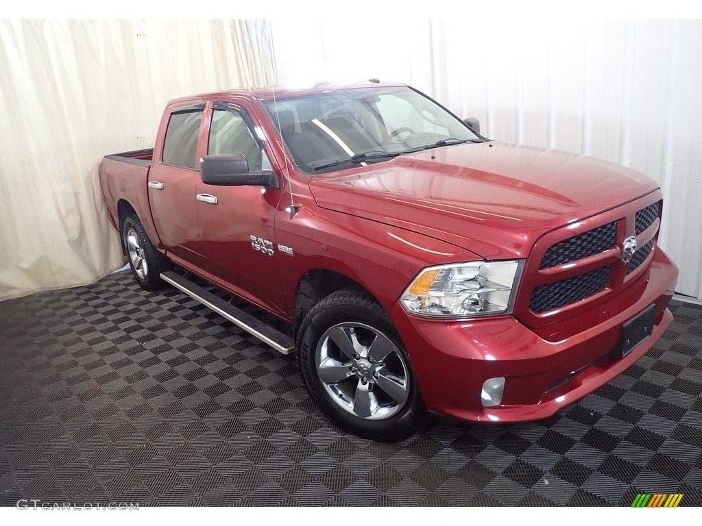 2015 1500 Express Crew Cab 4x4 - Deep Cherry Red Crystal Pearl / Black/Diesel Gray photo #3