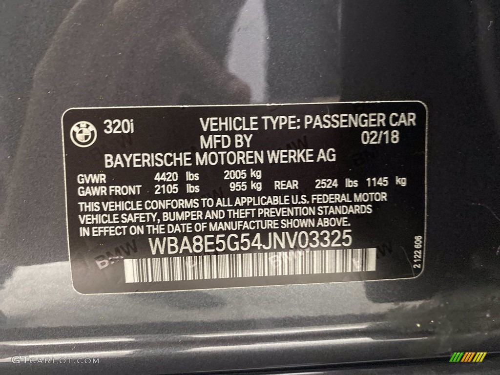 2018 3 Series 320i xDrive Sedan - Mineral Grey Metallic / Black photo #37