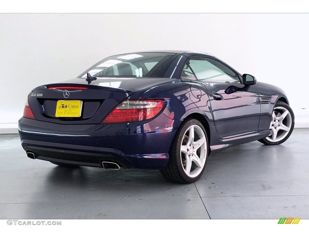 designo Mystic Blue Metallic 2016 Mercedes-Benz SLK 300 Roadster Exterior Photo #142358865