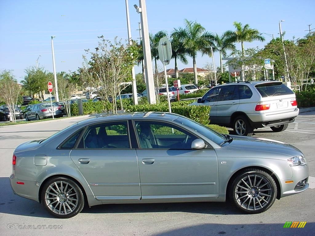 2008 A4 2.0T S-Line Sedan - Quartz Grey Metallic / Black photo #6