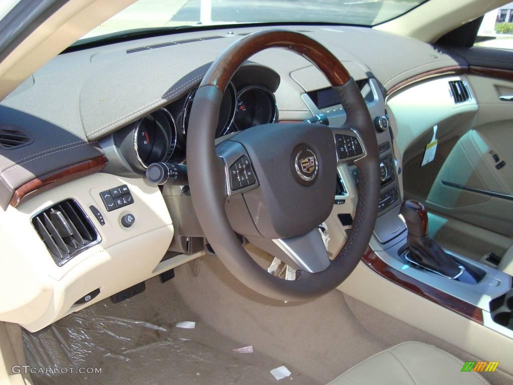 2009 CTS Sedan - White Diamond Tri-Coat / Cashmere/Cocoa photo #10