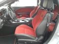 Black/Ruby Red 2021 Dodge Challenger R/T Scat Pack Shaker Interior Color