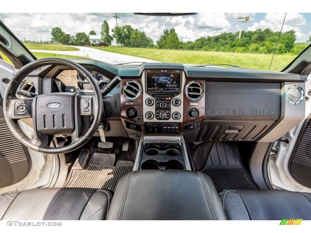 2014 Ford F350 Super Duty Lariat SuperCab 4x4 Black Dashboard Photo #142363421