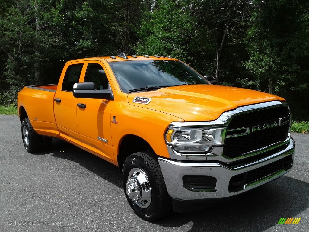 Omaha Orange 2021 Ram 3500 Tradesman Crew Cab 4x4 Exterior Photo #142364376