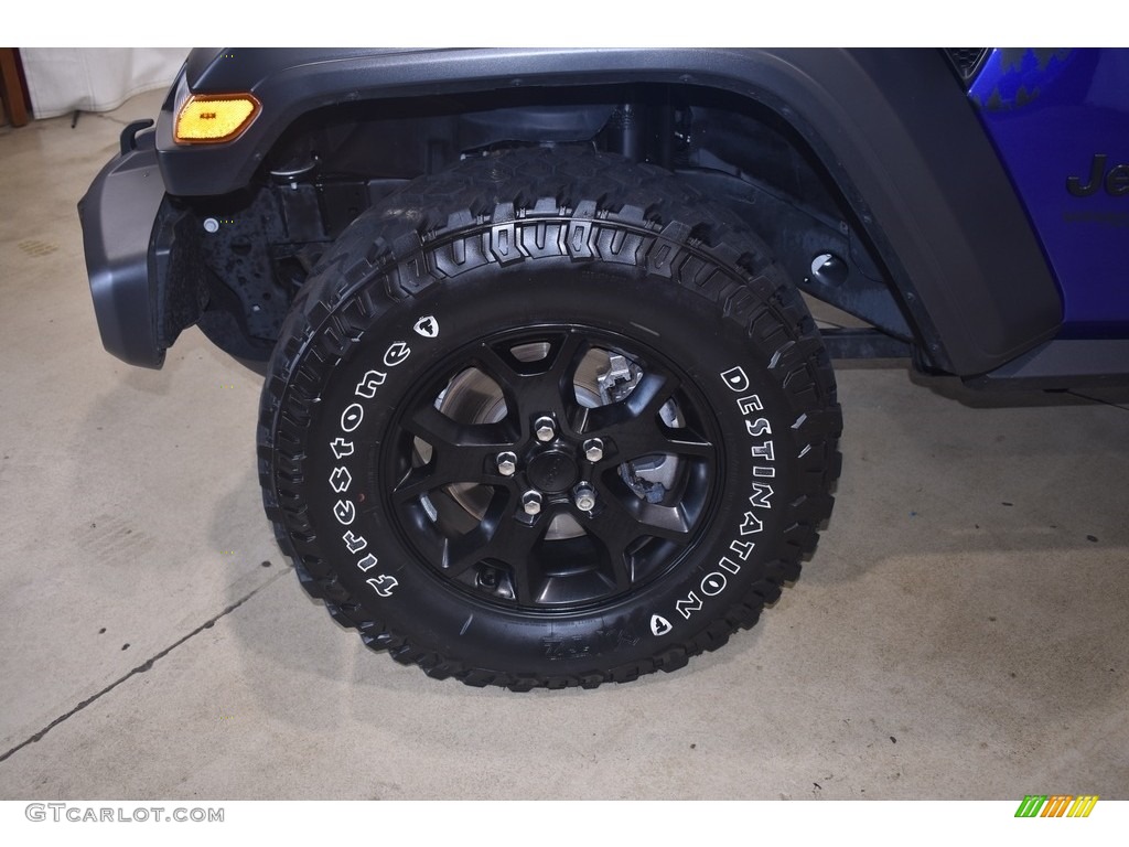 2020 Wrangler Unlimited Willys 4x4 - Ocean Blue Metallic / Black photo #5