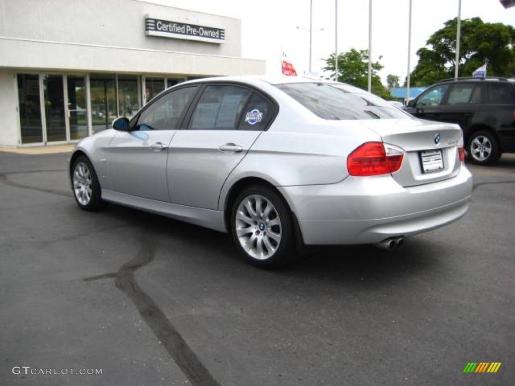 2007 3 Series 328xi Sedan - Titanium Silver Metallic / Black photo #3