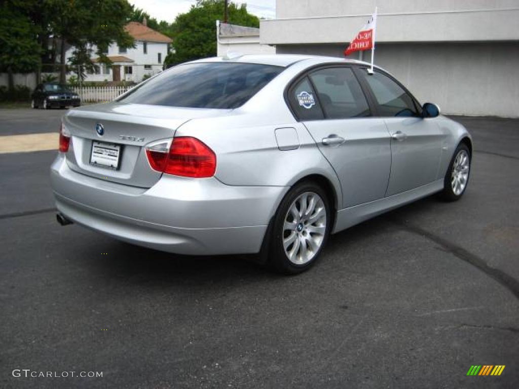 2007 3 Series 328xi Sedan - Titanium Silver Metallic / Black photo #5