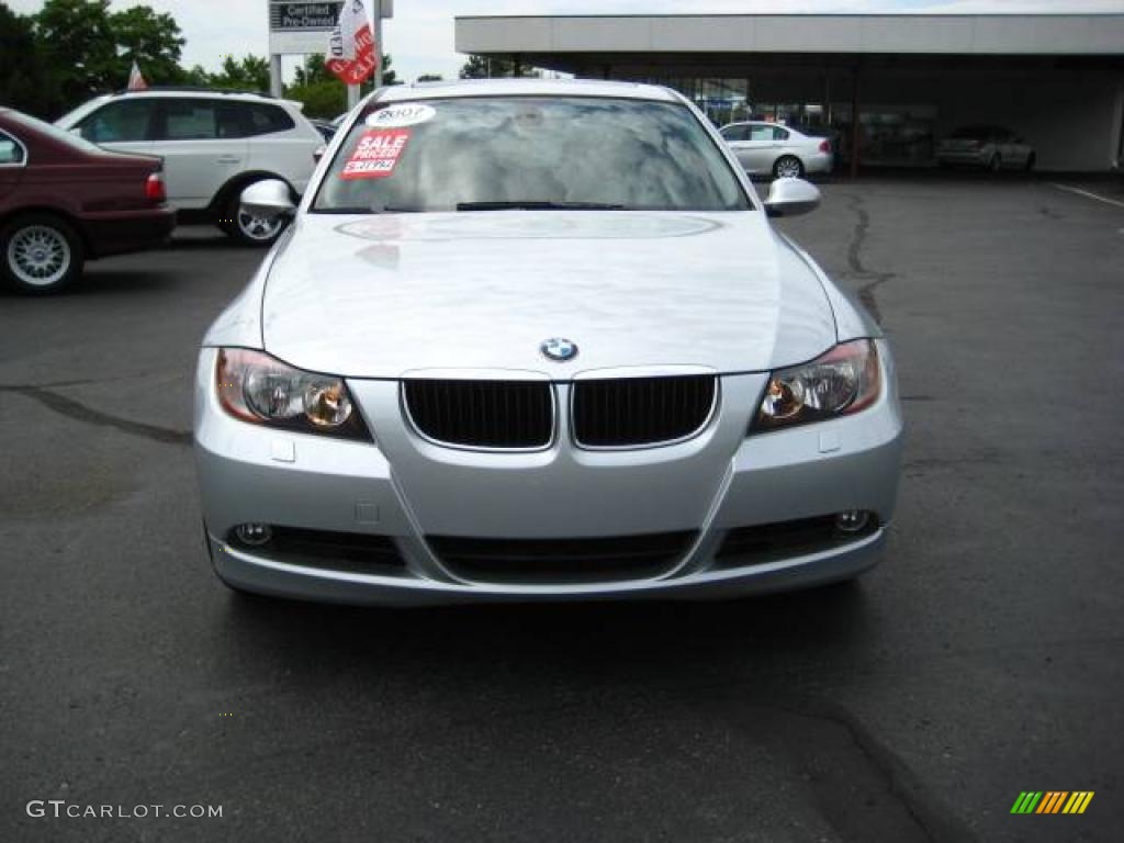 2007 3 Series 328xi Sedan - Titanium Silver Metallic / Black photo #8