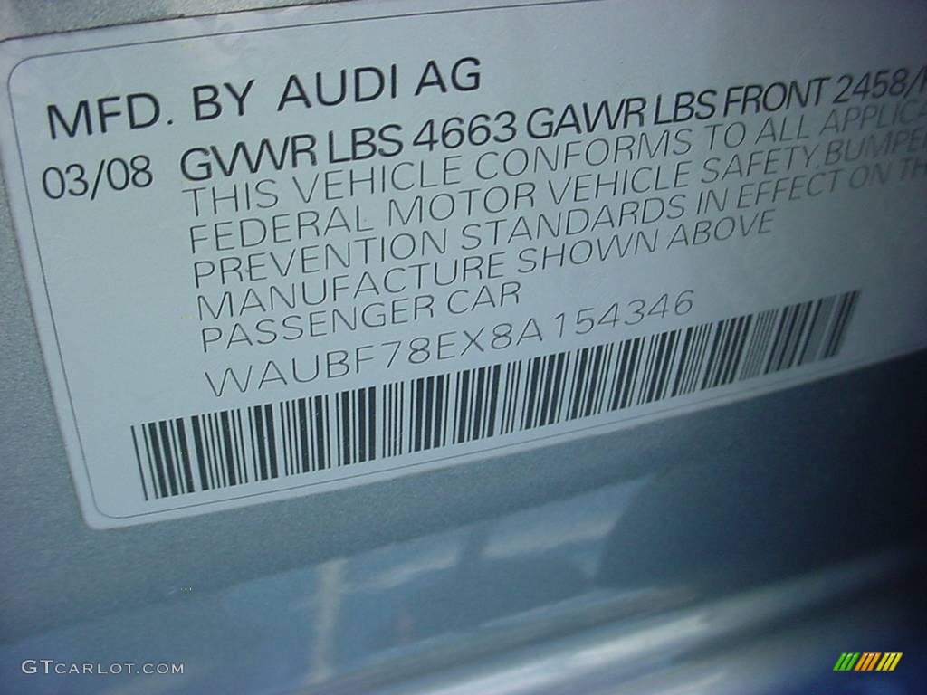 2008 A4 2.0T S-Line Sedan - Quartz Grey Metallic / Black photo #17