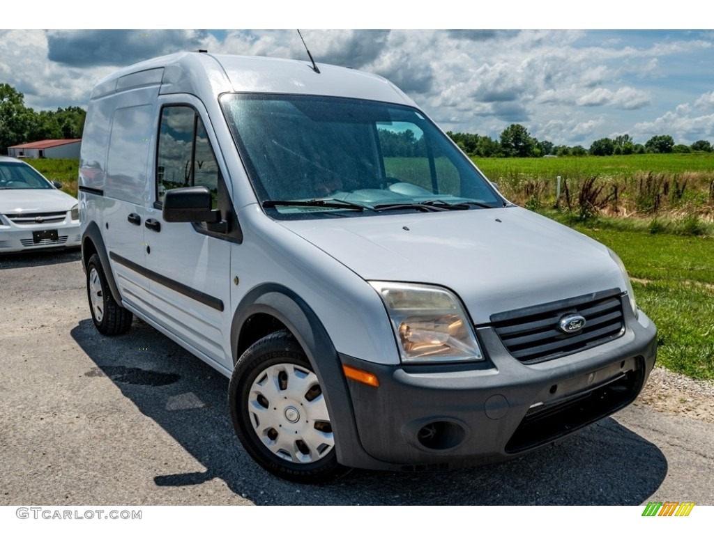 Frozen White Ford Transit Connect Xl Cargo Van Photo