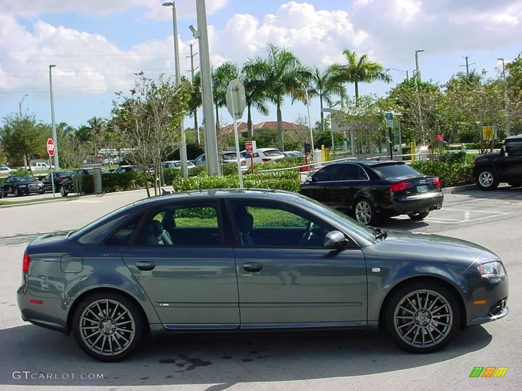 2008 A4 2.0T S-Line Sedan - Dolphin Grey Metallic / Black photo #6